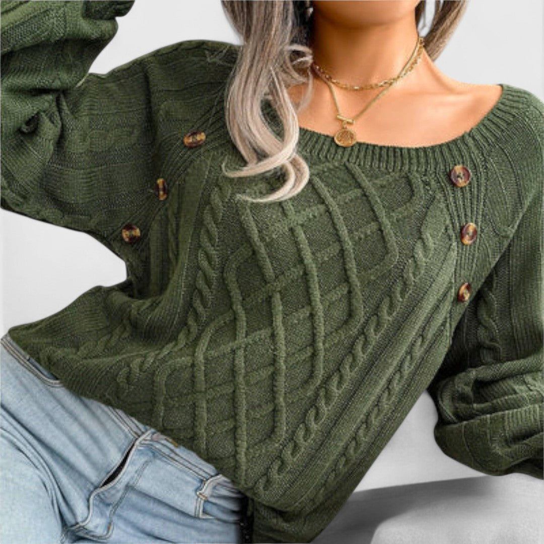 Mila - Strickpullover mit Knöpfen