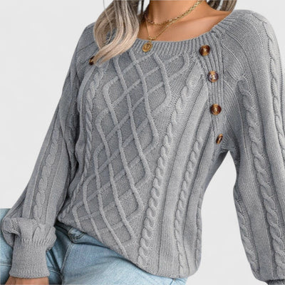 Mila - Strickpullover mit Knöpfen