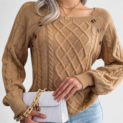Mila - Strickpullover mit Knöpfen