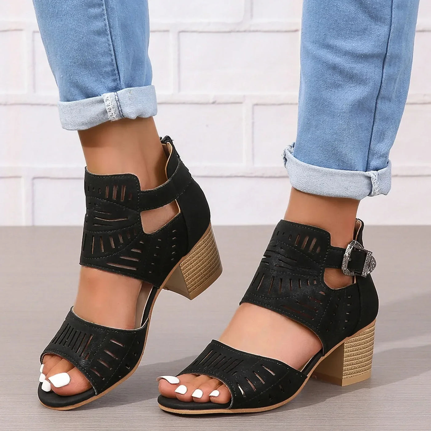 Sienna - Absatzsandalen mit Fersenriemen