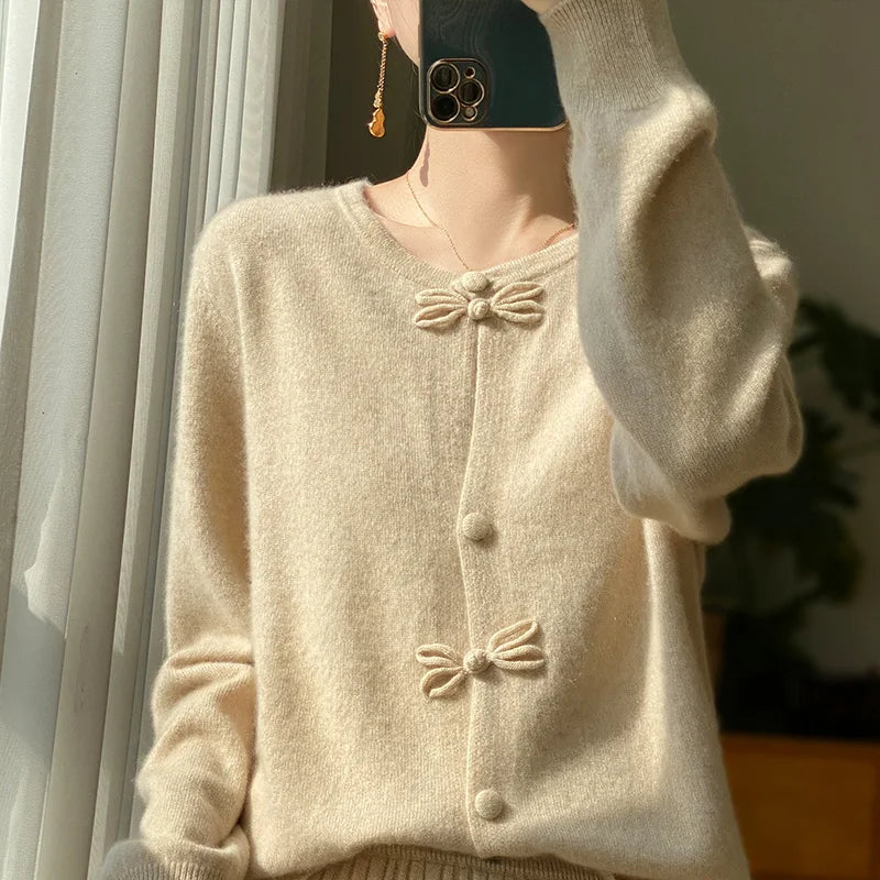 Heather - Cardigan mit Schleifen-Design