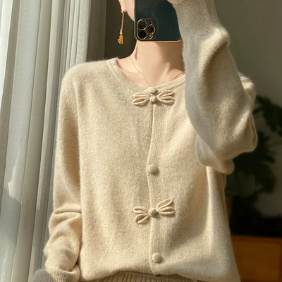 Heather - Cardigan mit Schleifen-Design