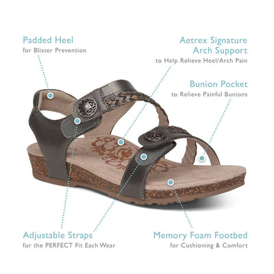 Lauren - Sandalen mit geflochtenen Riemen