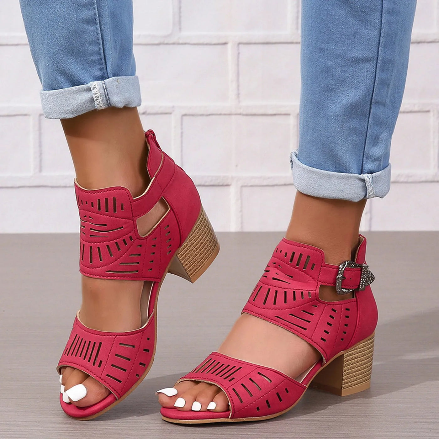 Sienna - Absatzsandalen mit Fersenriemen