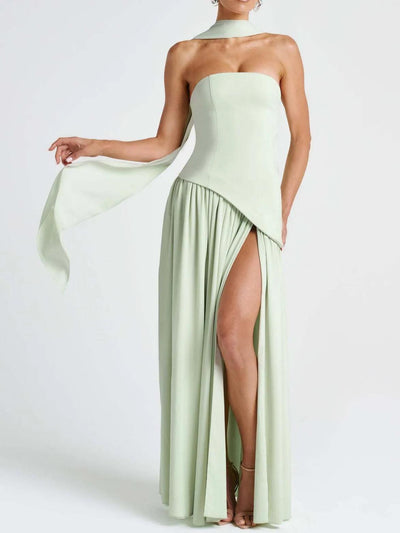 Maliyah Maxikleid - Kirschlack