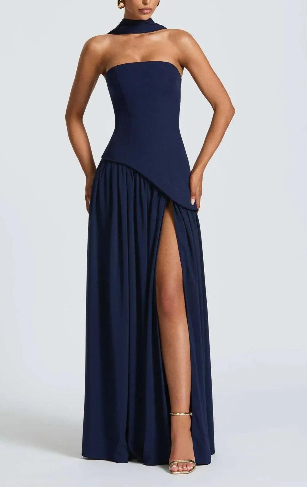 Maliyah Maxikleid - Kirschlack