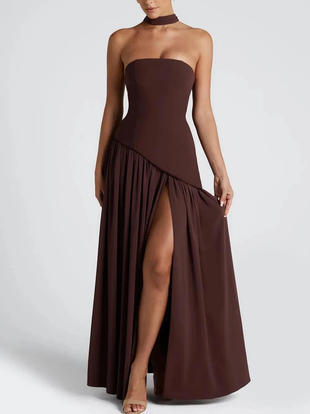 Maliyah Maxikleid - Kirschlack