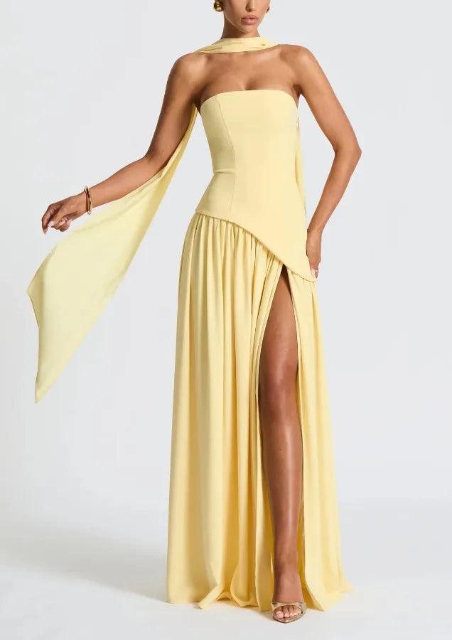Maliyah Maxikleid - Kirschlack