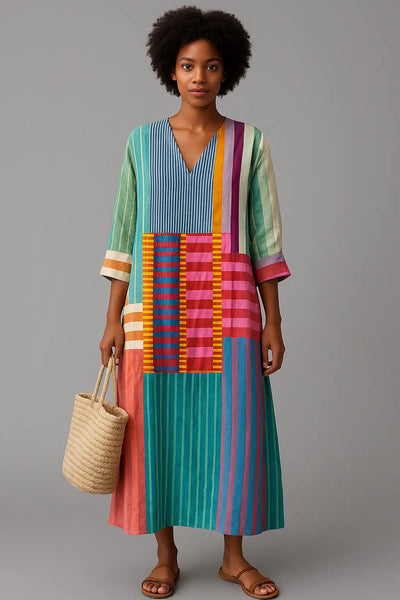 Jeanine™ Kleid mit geometrischen Mustern