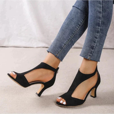 Amerra - Stiletto Sandalen mit Reißverschluss