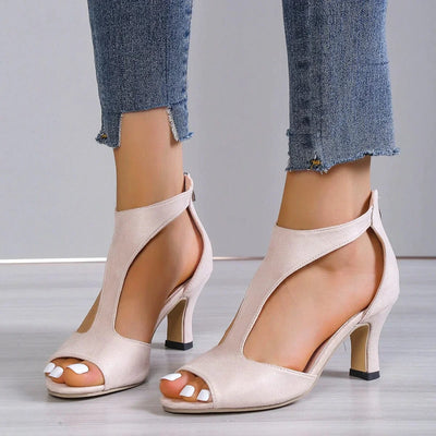 Amerra - Stiletto Sandalen mit Reißverschluss