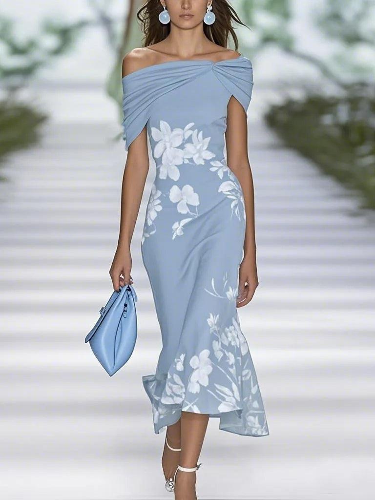 Frühling Sommer Blumenmuster Elegante Kleider