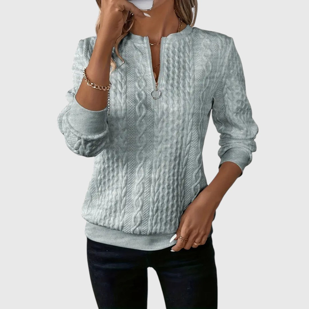 Josine - Eleganter Pullover mit Reißverschluss