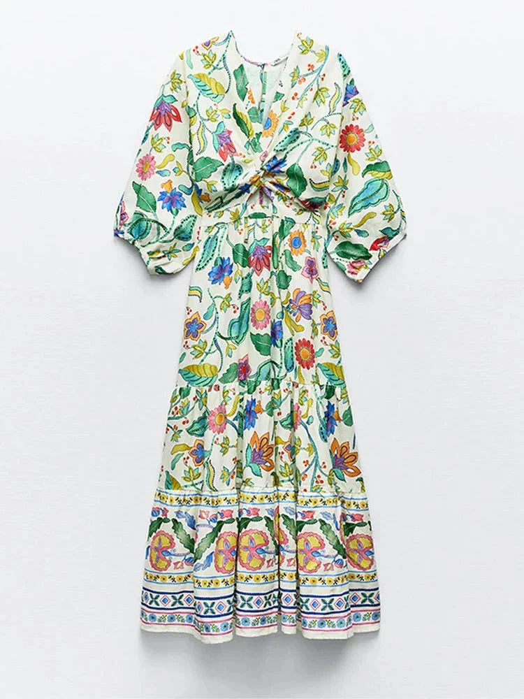 Bea - Blumiges Sommer-Maxikleid