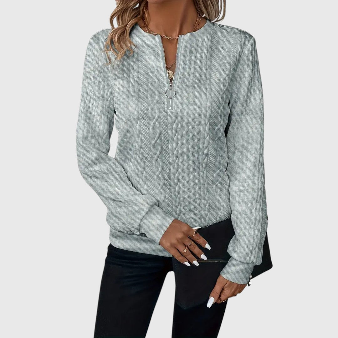 Josine - Eleganter Pullover mit Reißverschluss