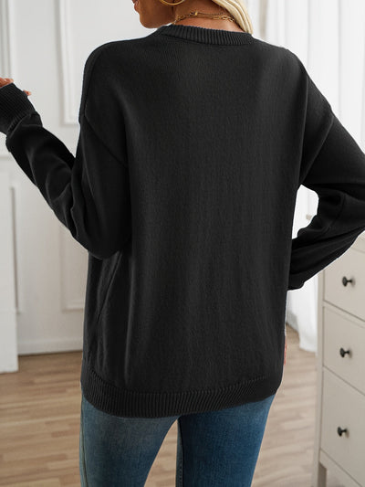 Elisabeth - Pullover mit langen Ärmeln und Rundhalsausschnitt