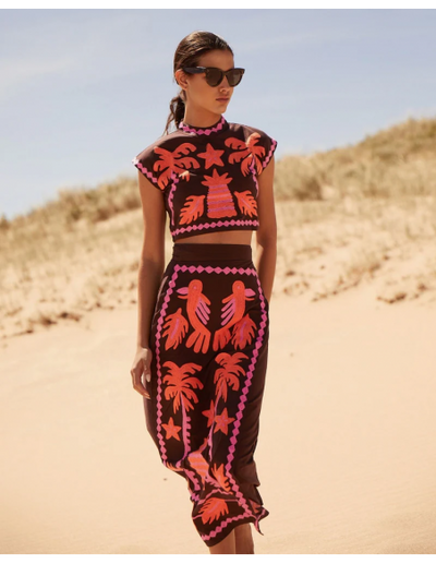 Katia - Geprinte Set Top en Rok