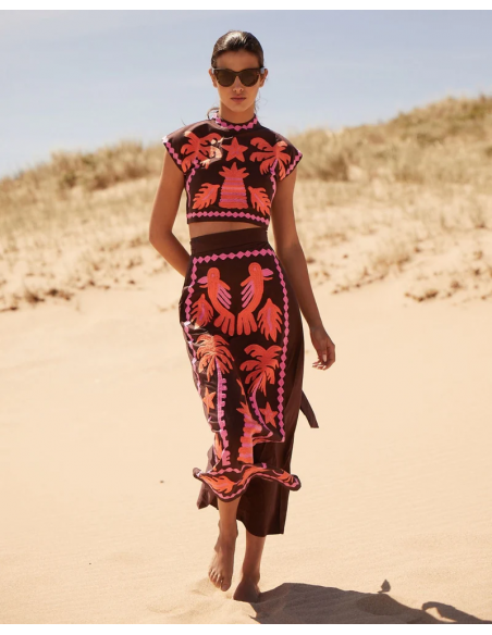 Katia - Geprinte Set Top en Rok