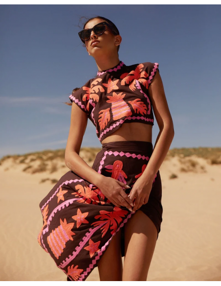 Katia - Geprinte Set Top en Rok