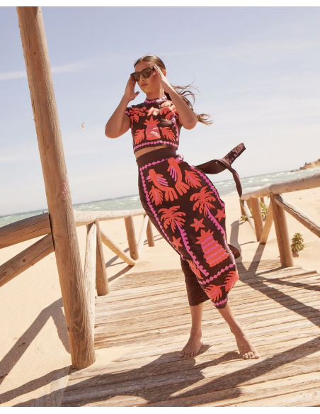 Katia - Geprinte Set Top en Rok