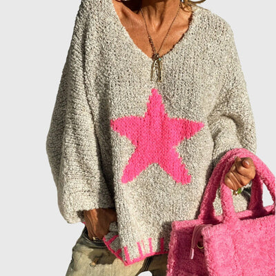 Aria - V-Ausschnitt Strickpullover