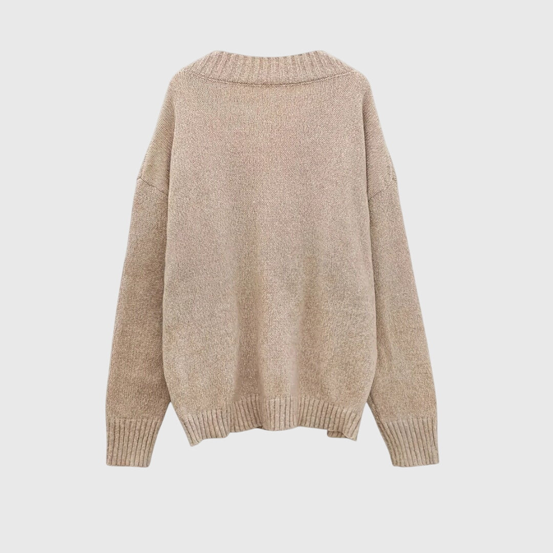 Carole - V-Ausschnitt Strickpullover