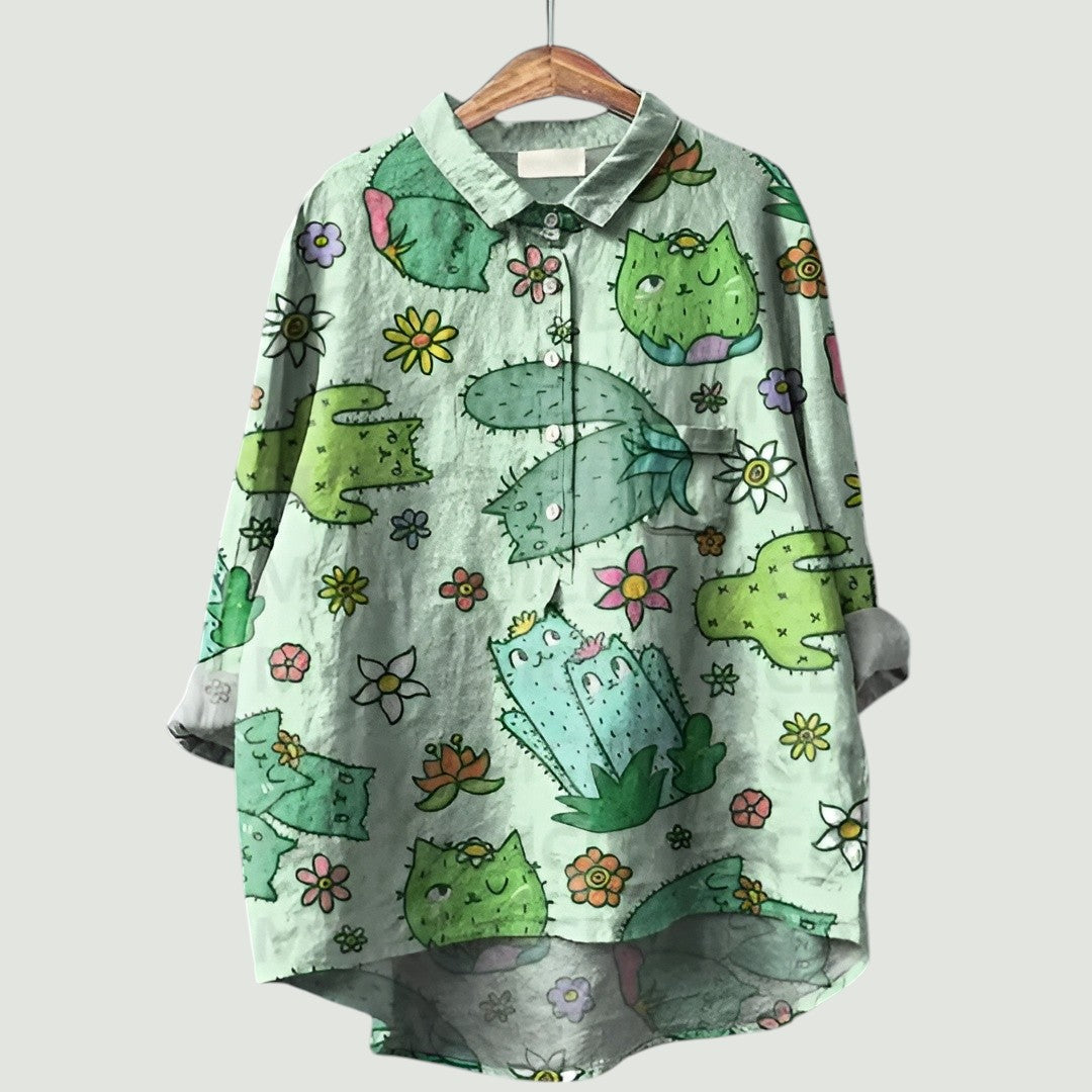 Blumige Damenbluse | Fröhlich, Leicht und Bequem