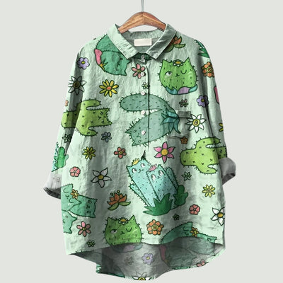 Blumige Damenbluse | Fröhlich, Leicht und Bequem