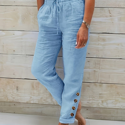 Linnea™ – Slim Rechte Baumwollhose