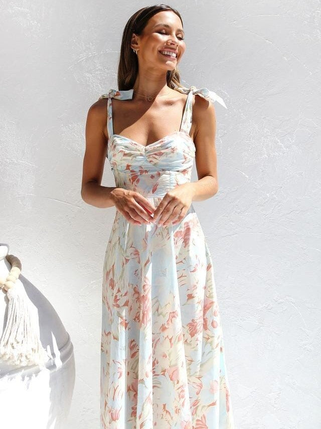 Kira - Bedrucktes Midi-Kleid mit Trägern