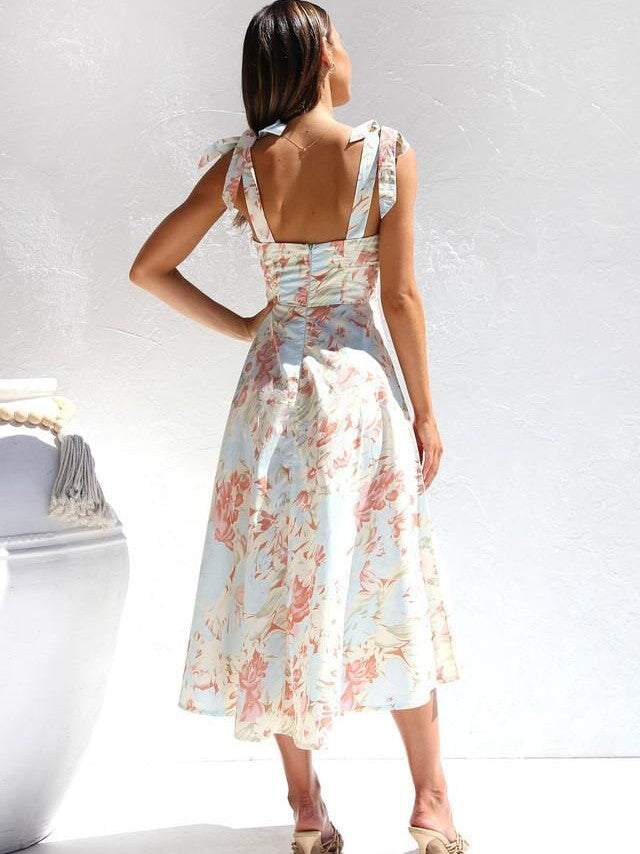 Kira - Bedrucktes Midi-Kleid mit Trägern