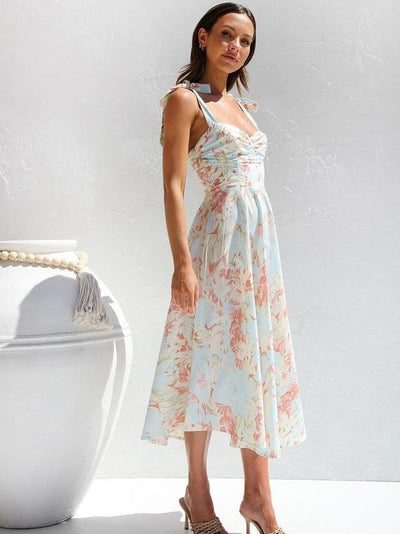 Kira - Bedrucktes Midi-Kleid mit Trägern