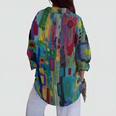 Ava™ Bluse mit geometrischem Muster