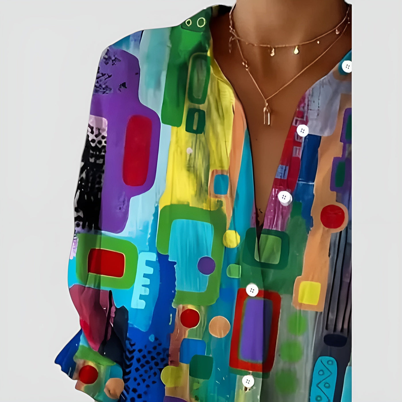 Ava™ Bluse mit geometrischem Muster