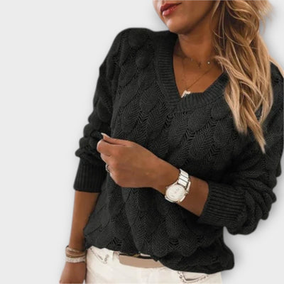 Aine - Eleganter Pullover mit V-Ausschnitt