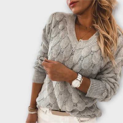 Aine - Eleganter Pullover mit V-Ausschnitt
