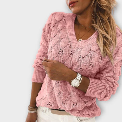 Aine - Eleganter Pullover mit V-Ausschnitt