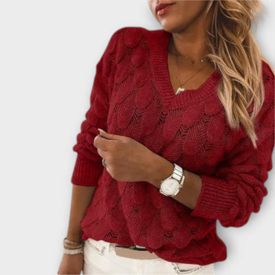 Aine - Eleganter Pullover mit V-Ausschnitt