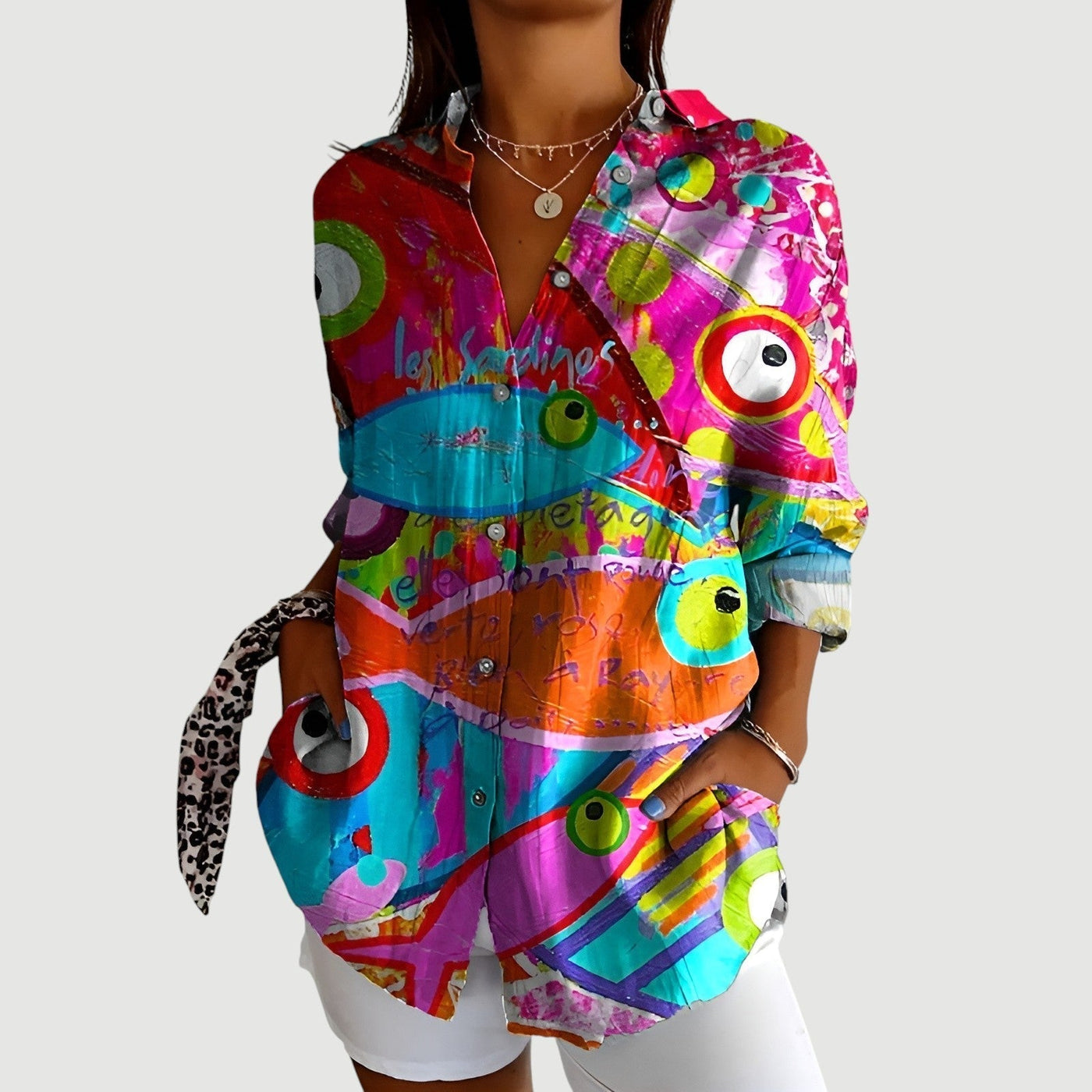Adriana™ | Bluse mit Buntem Design