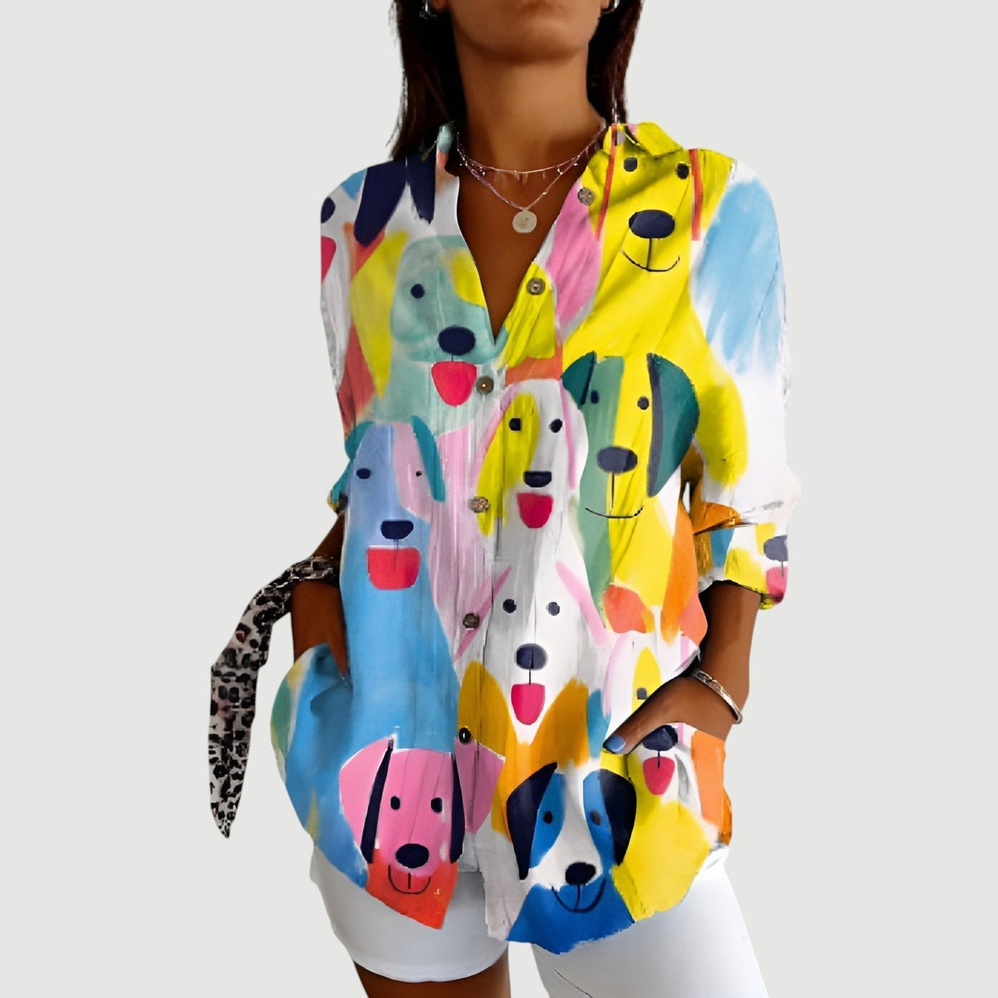 Laura™ | Bluse mit Buntem Design