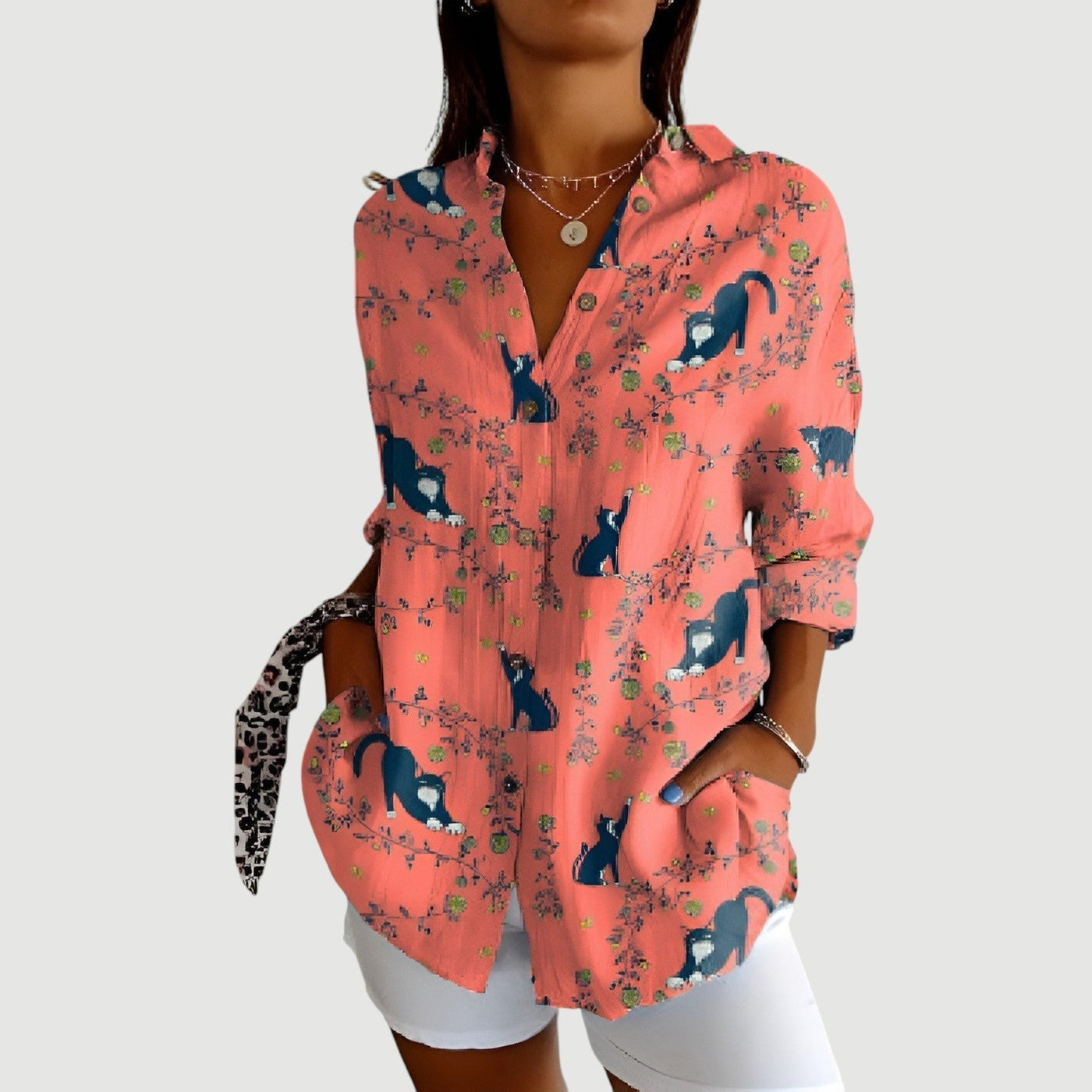 Denise™ | Bluse mit Farbigen Design