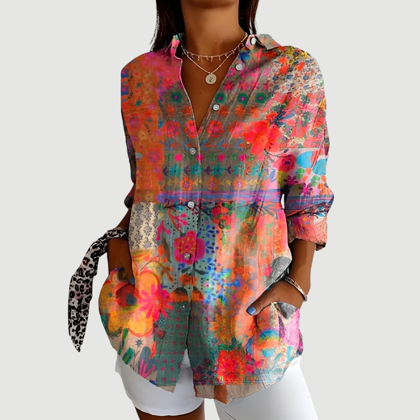 Ally™ | Bluse mit Buntem Design