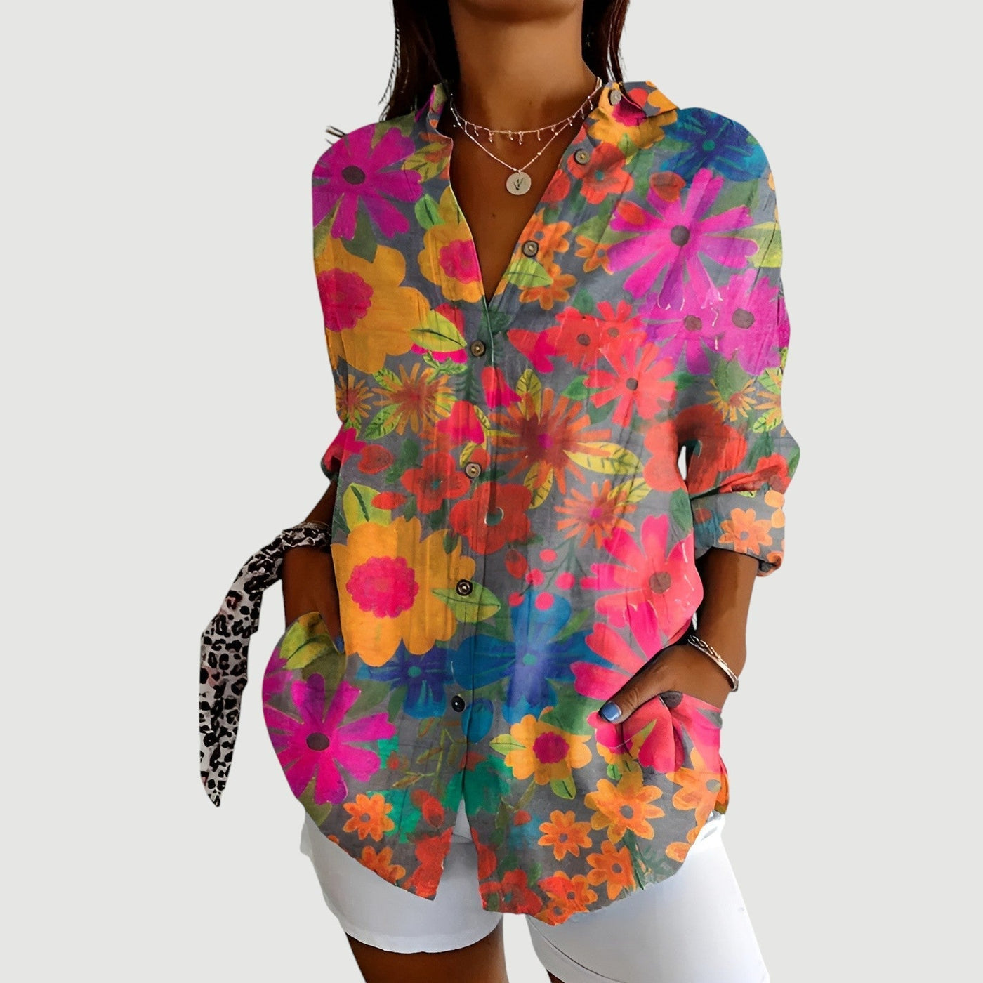 Eva™ | Bluse mit Buntem Design