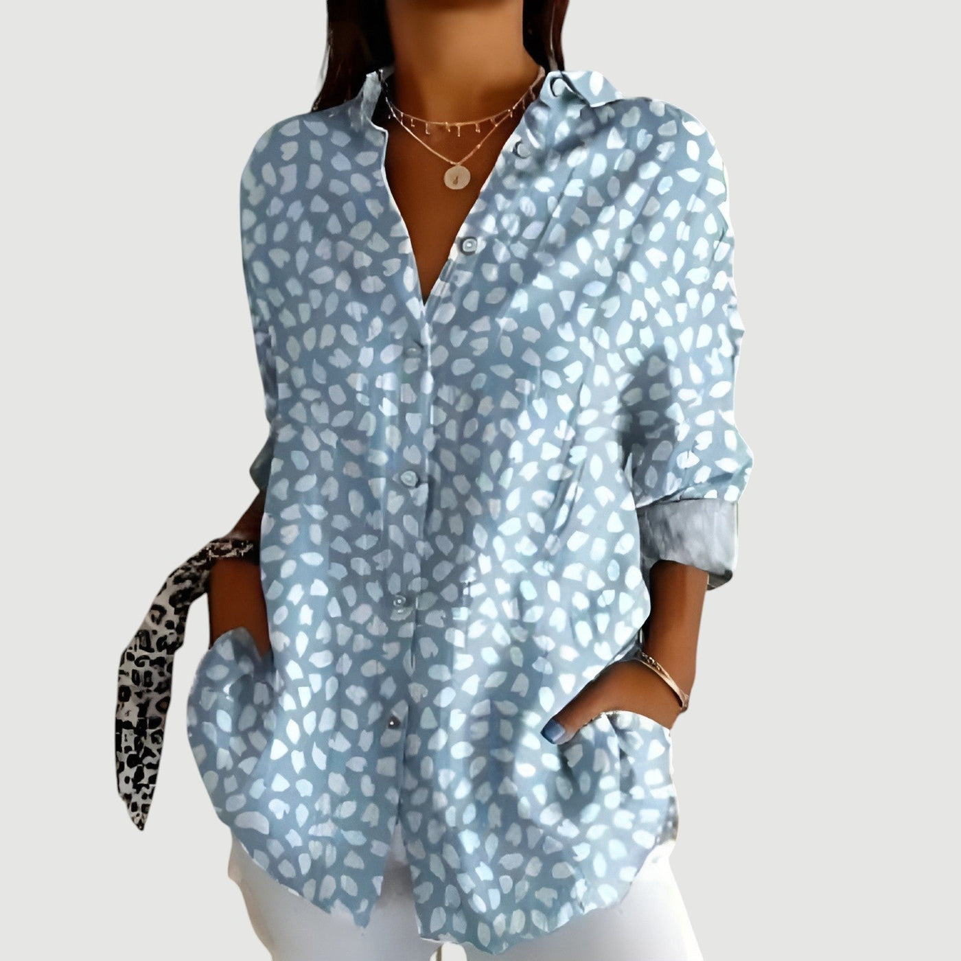 Sandra™ | Bluse mit Farbigen Design