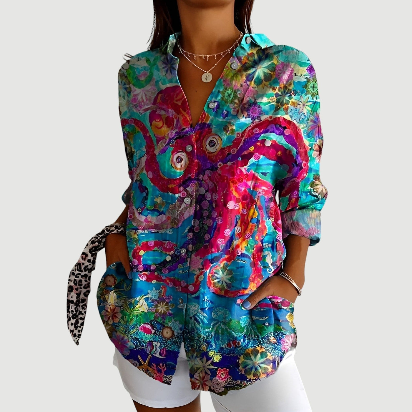 Alana™ | Bluse mit Farbenfrohem Design