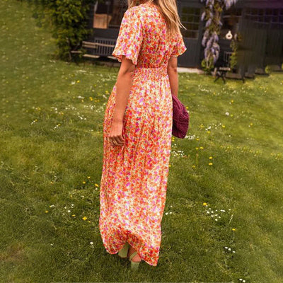 Agathe Klassische V-Ausschnitt Kleid