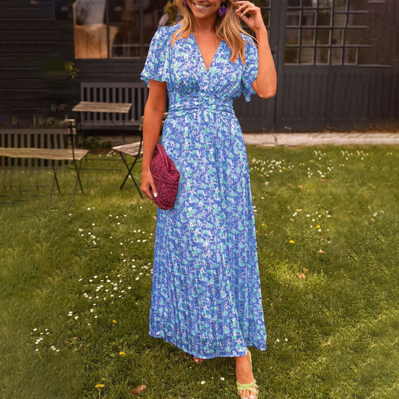 Agathe Klassische V-Ausschnitt Kleid