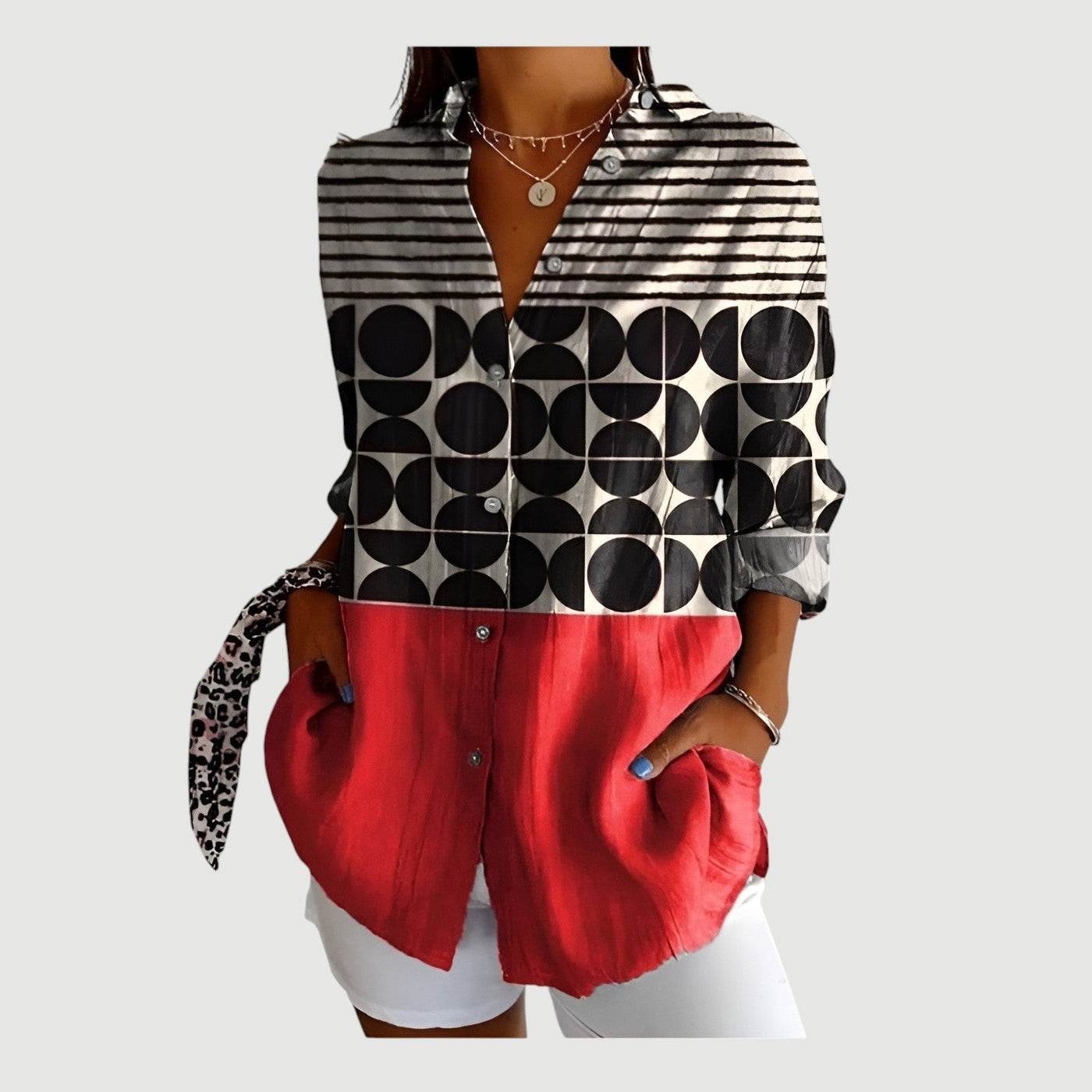 Veronica™ | Bluse mit Buntem Design